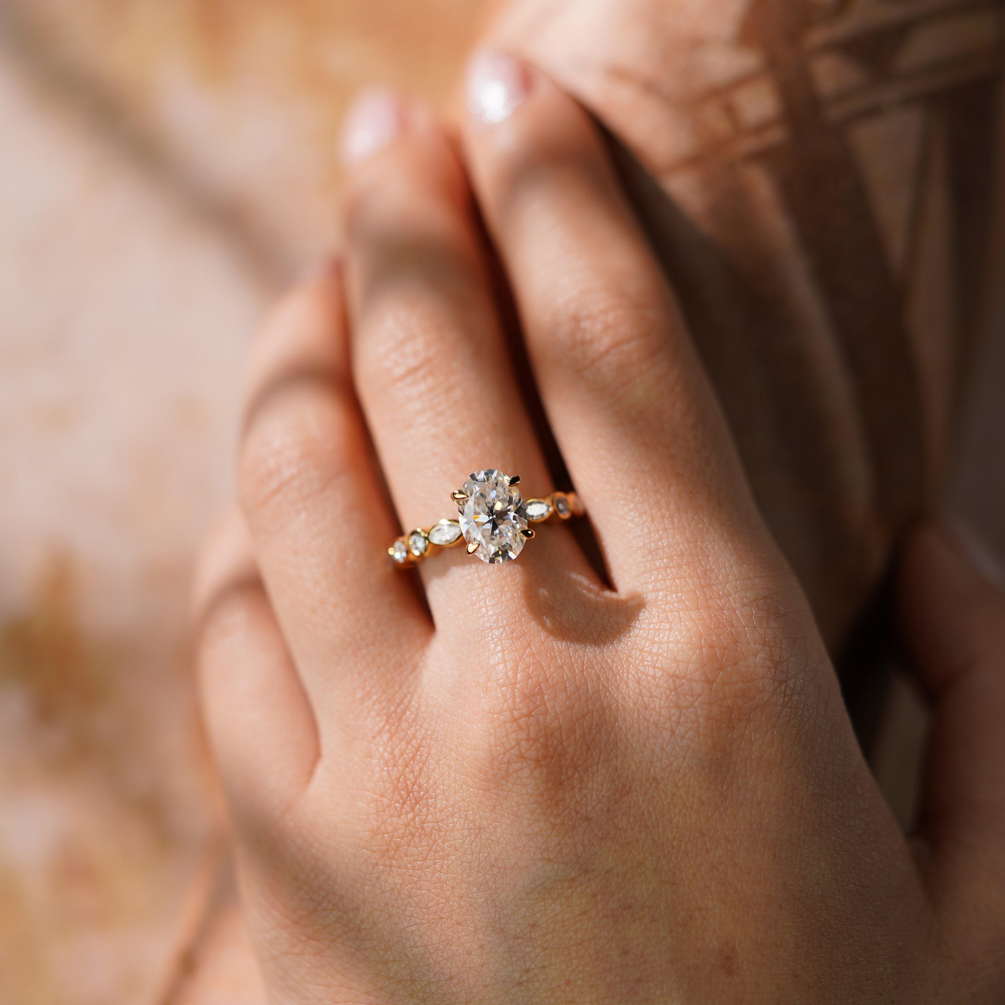 Oval Solitaire Engagement Ring – 2 CT Lab Grown Diamond